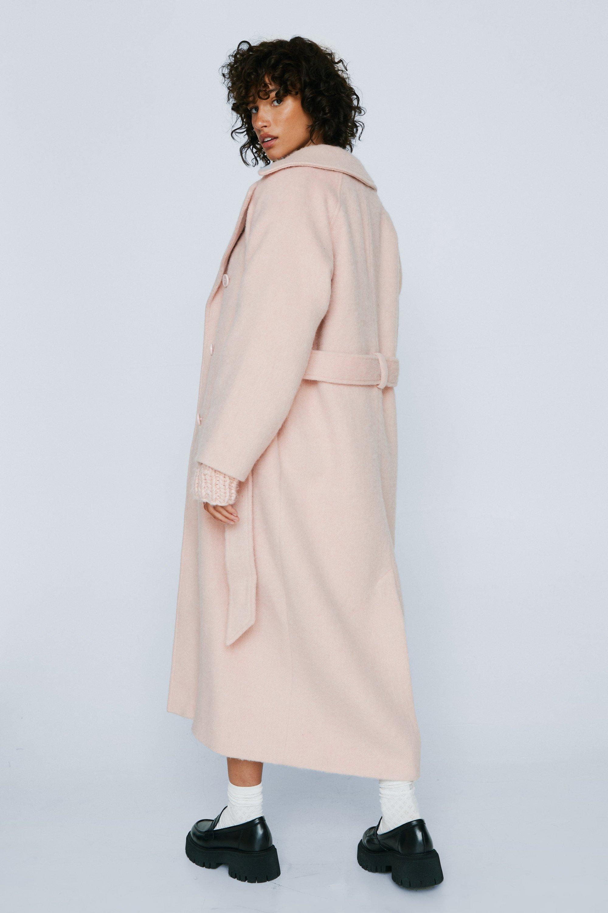 Belted wool coat petite online